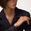 Collier Love, 3 diamants – Or blanc, diamants – Cartier