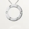 Collier Love, 3 diamants – Or blanc, diamants – Cartier
