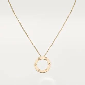 Collier Love, 3 diamants – Or jaune, Diamants – Cartier
