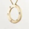 Collier Love, 3 diamants – Or jaune, Diamants – Cartier