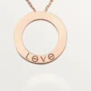 Collier Love, 3 diamants – Or rose, Diamants – Cartier