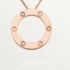 Collier Love, 3 diamants – Or rose, Diamants – Cartier
