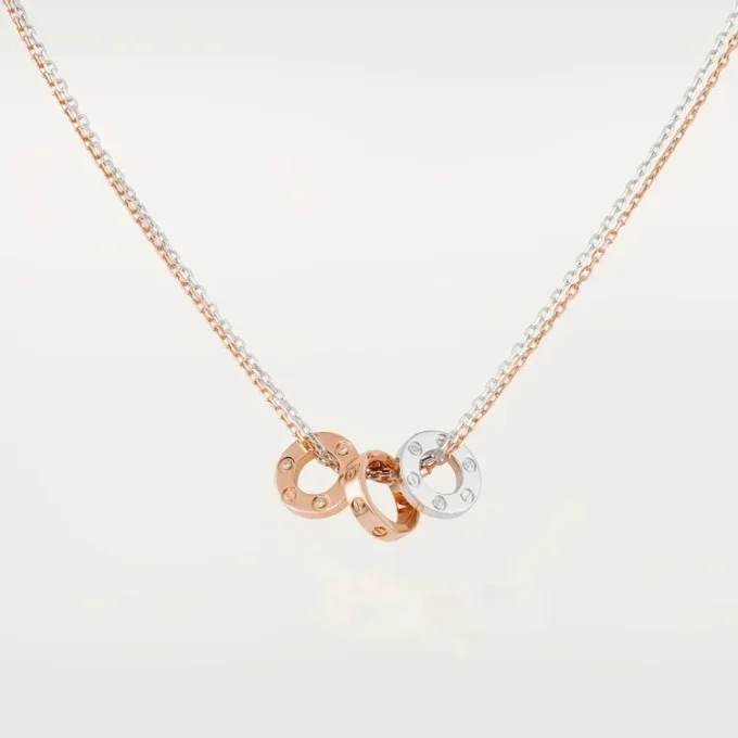 Collier Love, 6 diamants – Or rose, or blanc, diamants – Cartier