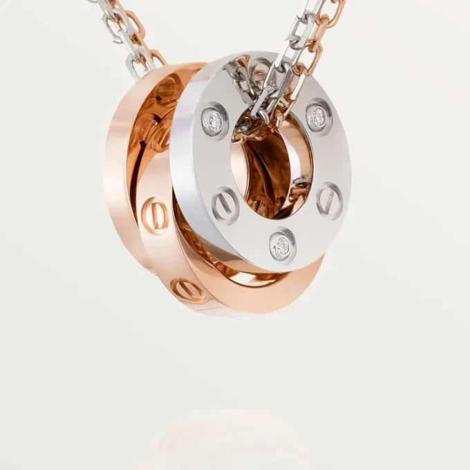 Collier Love, 6 diamants – Or rose, or blanc, diamants – Cartier