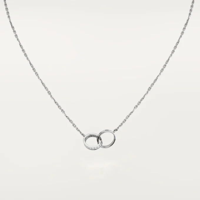Collier Love, diamants – Or blanc, diamants – Cartier