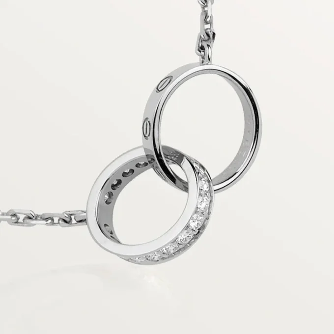 Collier Love, diamants – Or blanc, diamants – Cartier