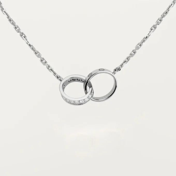 Collier Love, diamants – Or blanc, diamants – Cartier