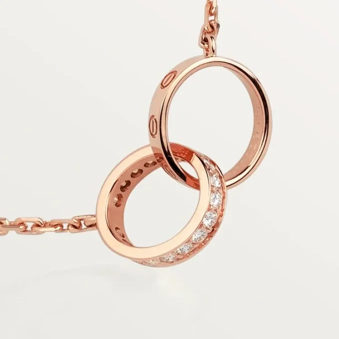 Collier Love, diamants – Or rose, diamants – Cartier