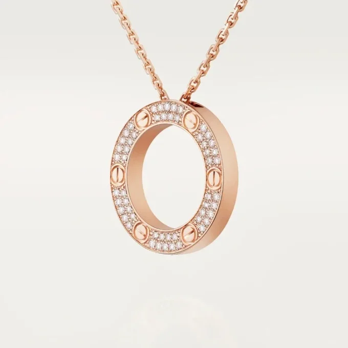 Collier Love – Or rose, diamants – Cartier