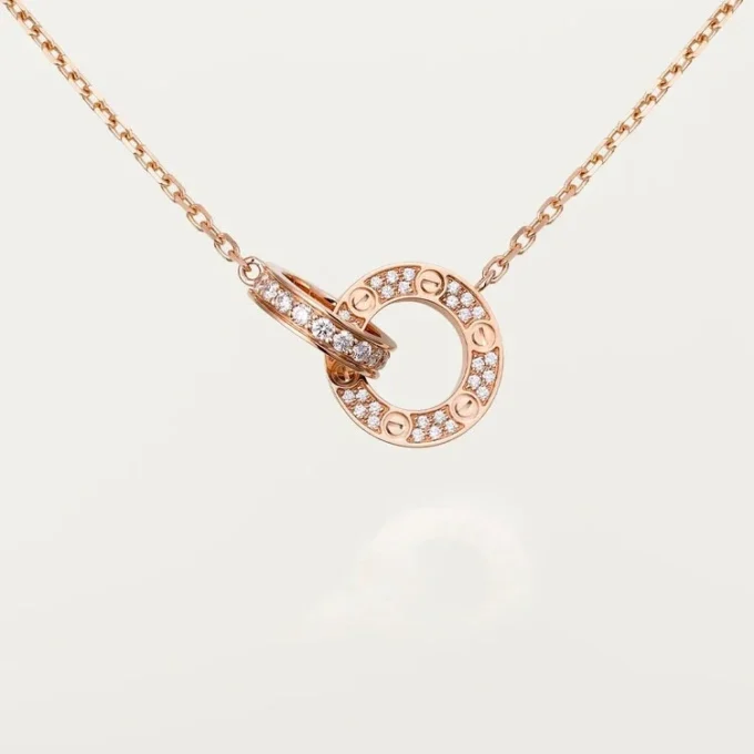 Collier Love – Or rose, diamants – Cartier