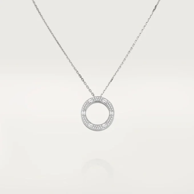 Collier Love, pavé de diamants – Or blanc, diamants – Cartier