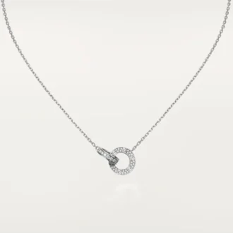 Collier Love, pavé de diamants – Or blanc, diamants – Cartier