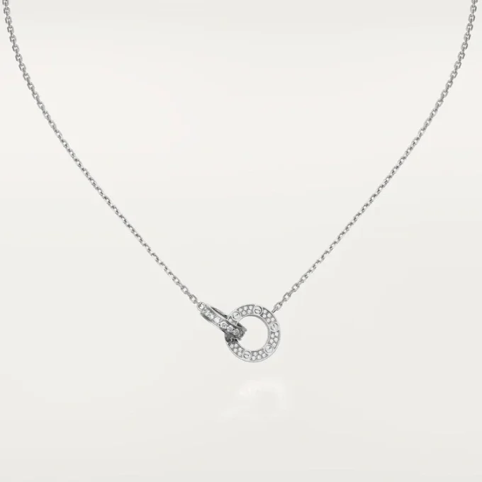 Collier Love, pavé de diamants – Or blanc, diamants – Cartier
