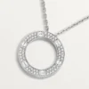 Collier Love, pavé de diamants – Or blanc, diamants – Cartier