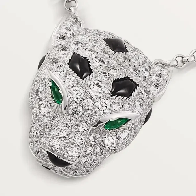 Collier Panthere de Cartier en diamants, or blanc | Cartier US