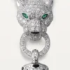 Collier Panthère de Cartier – Or blanc, laque noire, émeraudes, onyx, diamants – Cartier