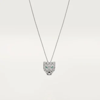 Collier Panthère de Cartier – Or blanc, émeraudes, diamants, onyx – Cartier