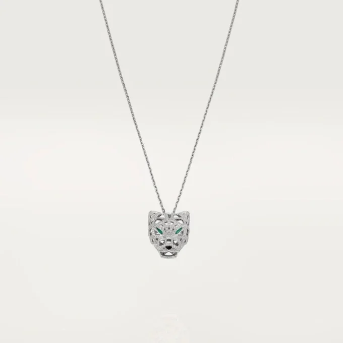 Collier Panthère de Cartier – Or blanc, émeraudes, diamants, onyx – Cartier