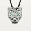 Collier Panthère de Cartier – Or blanc, émeraudes, diamants, onyx – Cartier