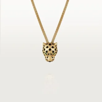 Collier Panthère de Cartier – Or jaune, laque, diamants, grenat tsavorite, onyx – Cartier