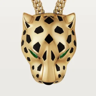 Collier Panthère de Cartier – Or jaune, laque, diamants, grenat tsavorite, onyx – Cartier