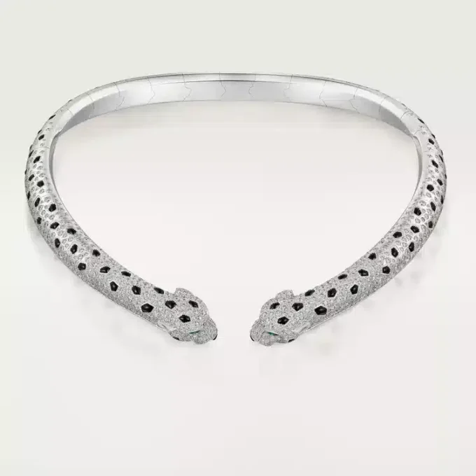 Collier Torque Panthère de Cartier, articulé, pavé