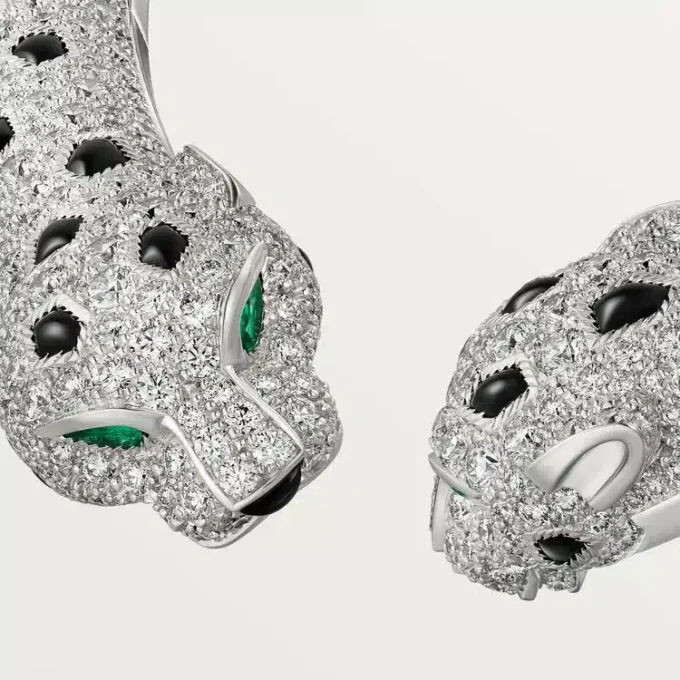 Collier Torque Panthère de Cartier, articulé, pavé