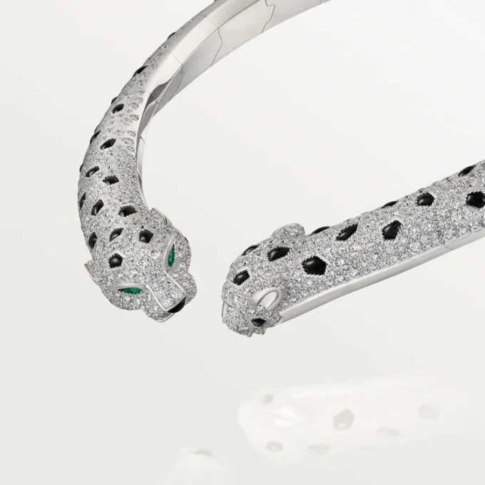 Collier Torque Panthère de Cartier, articulé, pavé