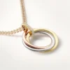 Collier Trinity à chaîne en diamants en or tricolore | Cartier US