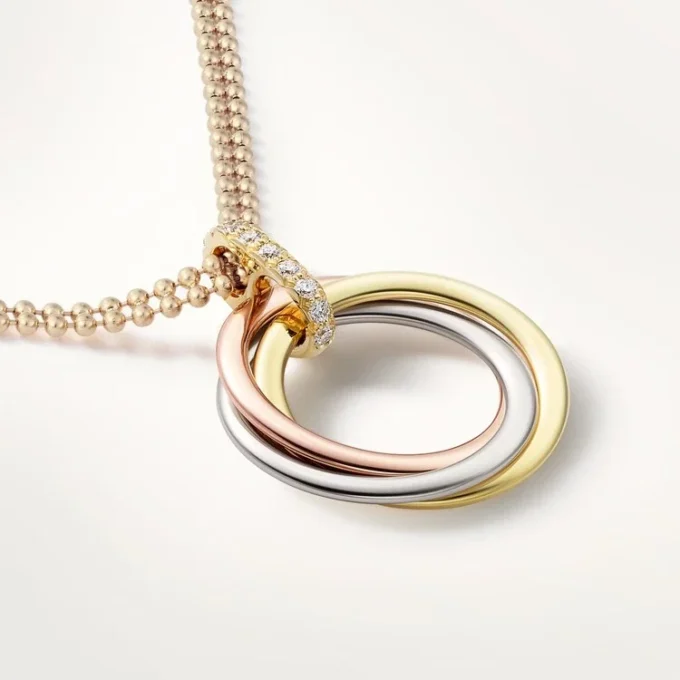 Collier Trinity à chaîne en diamants en or tricolore | Cartier US
