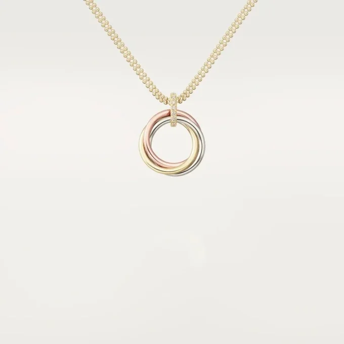 Collier Trinity à chaîne en diamants en or tricolore | Cartier US