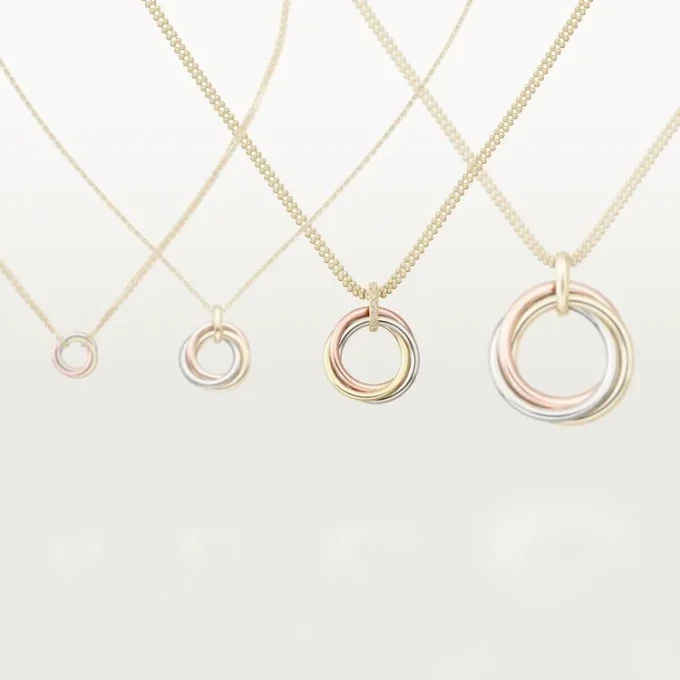 Collier Trinity à chaîne en diamants en or tricolore | Cartier US