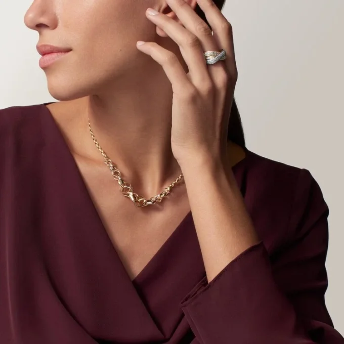 Collier Trinity, forme coussin, modèle moyen