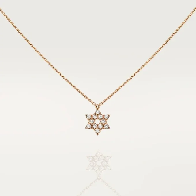 Pendentif Cœurs et symboles – Or rose, diamants – Cartier