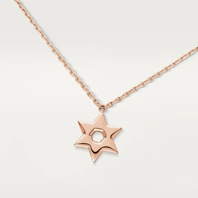 Pendentif Cœurs et symboles – Or rose, diamants – Cartier