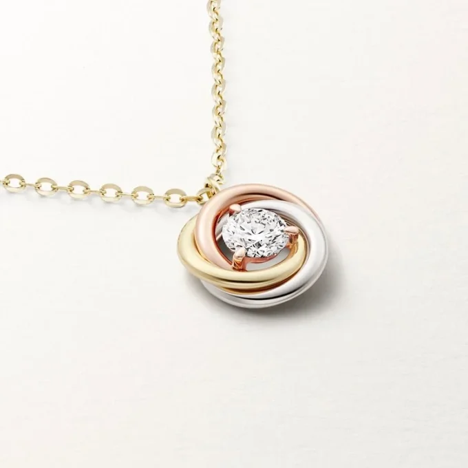 Pendentif Trinity, 1 diamant