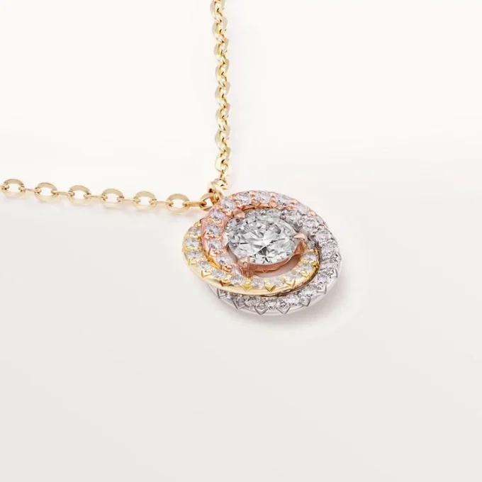 Pendentif Trinity, 1 diamant, pavé