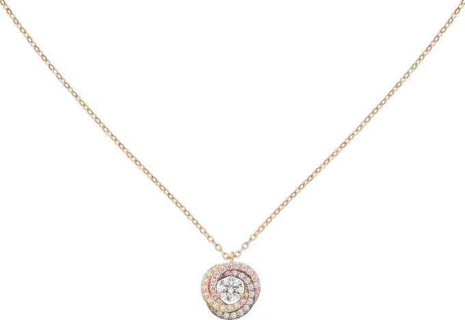 Pendentif Trinity, 1 diamant, pavé