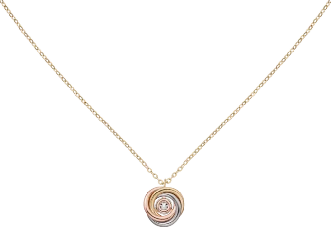 Pendentif Trinity, 1 diamant, pavé