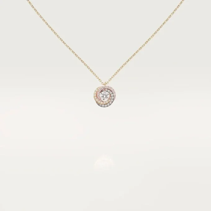 Pendentif Trinity, 1 diamant, pavé