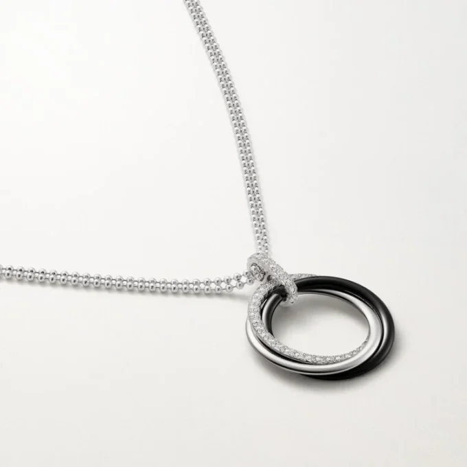 Pendentif Trinity, céramique, diamants