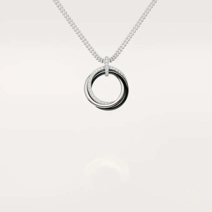 Pendentif Trinity, céramique, diamants