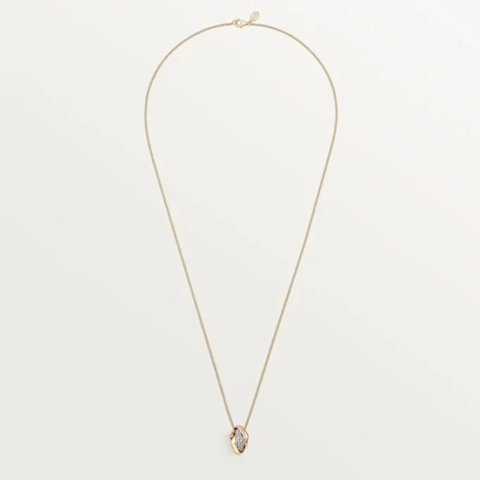 Pendentif Trinity, forme coussin, demi-sertissage