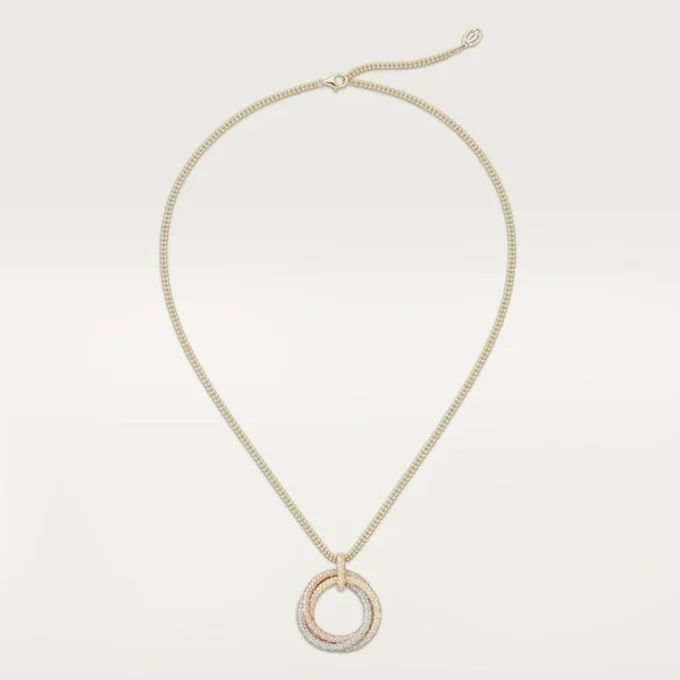 Pendentif Trinity, grand modèle, pavé