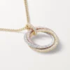 Pendentif Trinity, grand modèle, pavé