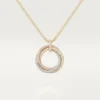 Pendentif Trinity, grand modèle, pavé
