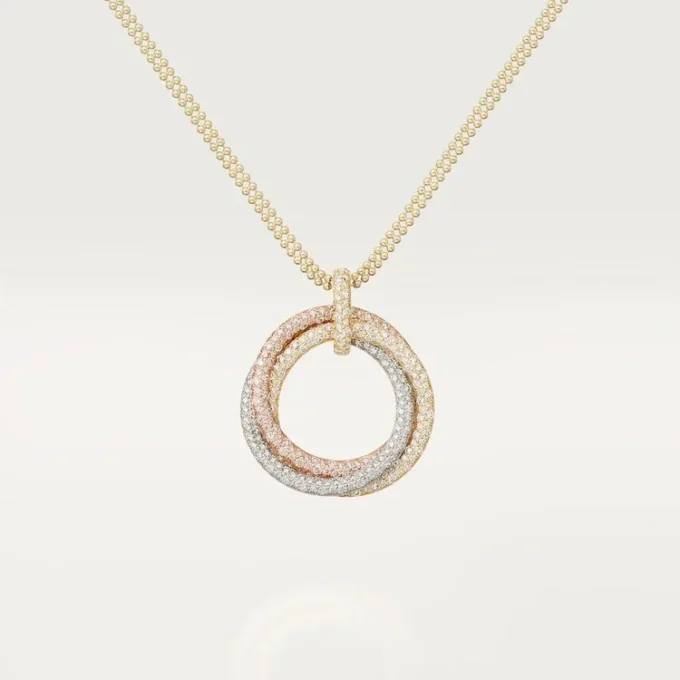 Pendentif Trinity, grand modèle, pavé