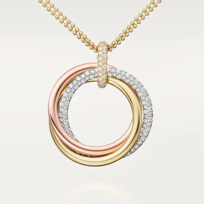 Pendentif Trinity, grand modèle, semi-sertie