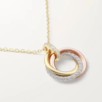 Pendentif Trinity, petit modèle, demi-sertissage