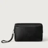 Pochette carrée, Must de Cartier – Cuir de veau noir, finition palladium – Cartier